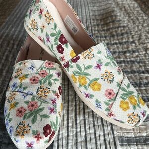 TOMS Alpargata Floral Canvas Slip-On Shoes
